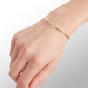 Thumbnail Image 1 of Cubic Zirconia Heart Bangle in 10K Gold Bonded Over Sterling Silver