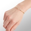 Thumbnail Image 2 of Cubic Zirconia Heart Bangle in 10K Gold Bonded Over Sterling Silver