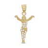 Thumbnail Image 1 of Cubic Zirconia Jesus Necklace Charm in 10K Gold