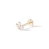 Thumbnail Image 0 of 14K Tube Gold CZ Marquise Cluster Stud - 18G 5/16"