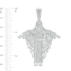 Thumbnail Image 2 of Cubic Zirconia Open Arm Jesus Necklace Charm in Sterling Silver