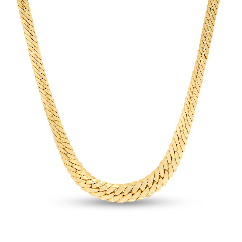 Made in Italy Hollow Graduating Curb Chain Necklace in 10K Gold - 17.5"