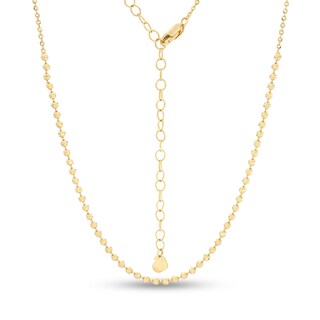 030 Gauge Bead Choker in 10K Gold - 16"