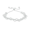 Thumbnail Image 1 of Double Strands Heart Chain Bolo Bracelet in Sterling Silver - 8.5"