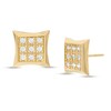 Thumbnail Image 1 of Cubic Zirconia Square Stud Earrings in 10K Gold