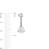 Thumbnail Image 1 of Titanium CZ Belly Button Ring - 14G 7/16"