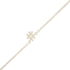 Thumbnail Image 1 of Cubic Zirconia Hashtag Symbol Anklet in 10K Gold - 10"