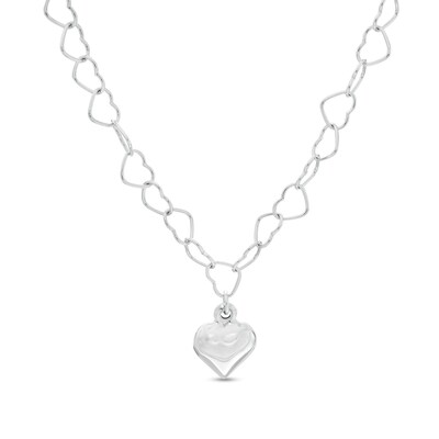 Heart Necklace in Sterling Silver
