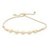 030 Gauge Heart Bolo Bracelet in 10K Gold - 9.25"