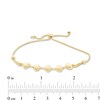 030 Gauge Heart Bolo Bracelet in 10K Gold - 9.25"