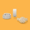 Thumbnail Image 1 of 1-1/2 CT. T.W. Composite Diamond Frame Triple Row Crossover Engagement Ring in 10K Gold