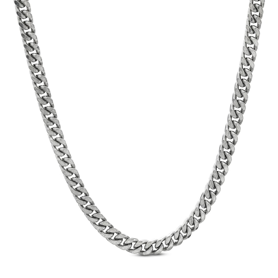 Gauge Oxidized Curb Chain Necklace in Sterling Silver