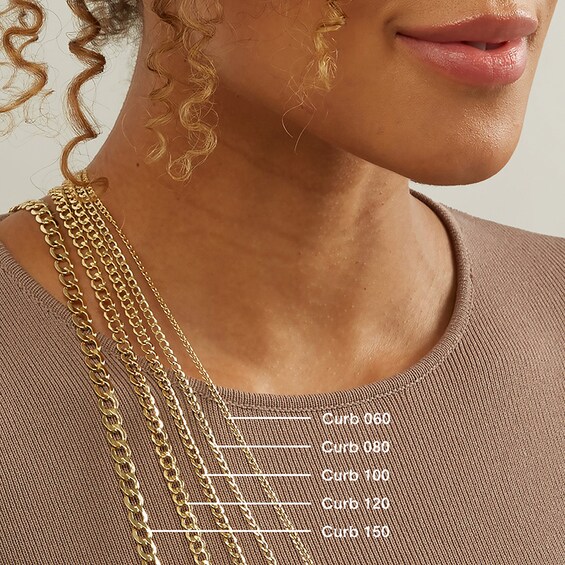 Gauge Oxidized Curb Chain Necklace in Sterling Silver