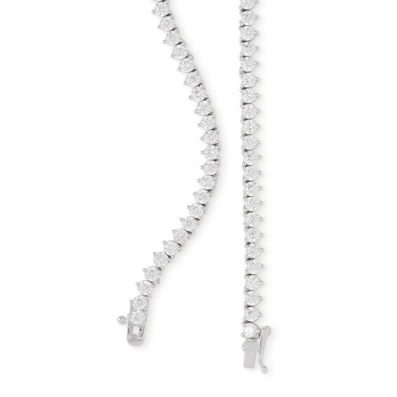 Cubic Zirconia Tennis Necklace in Sterling Silver - 20"
