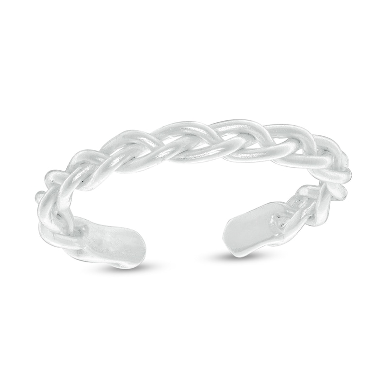 Main Image 1 of Adjustable Braided Toe Ring in Sterling Silver