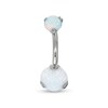 Thumbnail Image 0 of Titanium Lab-Created Opal Belly Button Ring - 14G 7/16"