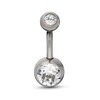 Thumbnail Image 0 of Titanium Crystal Belly Button Ring - 14G 7/16"