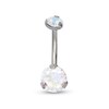 Thumbnail Image 0 of Titanium CZ Iridescent Belly Button Ring - 14G 7/16"