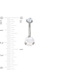 Thumbnail Image 1 of Titanium CZ Iridescent Belly Button Ring - 14G 7/16"