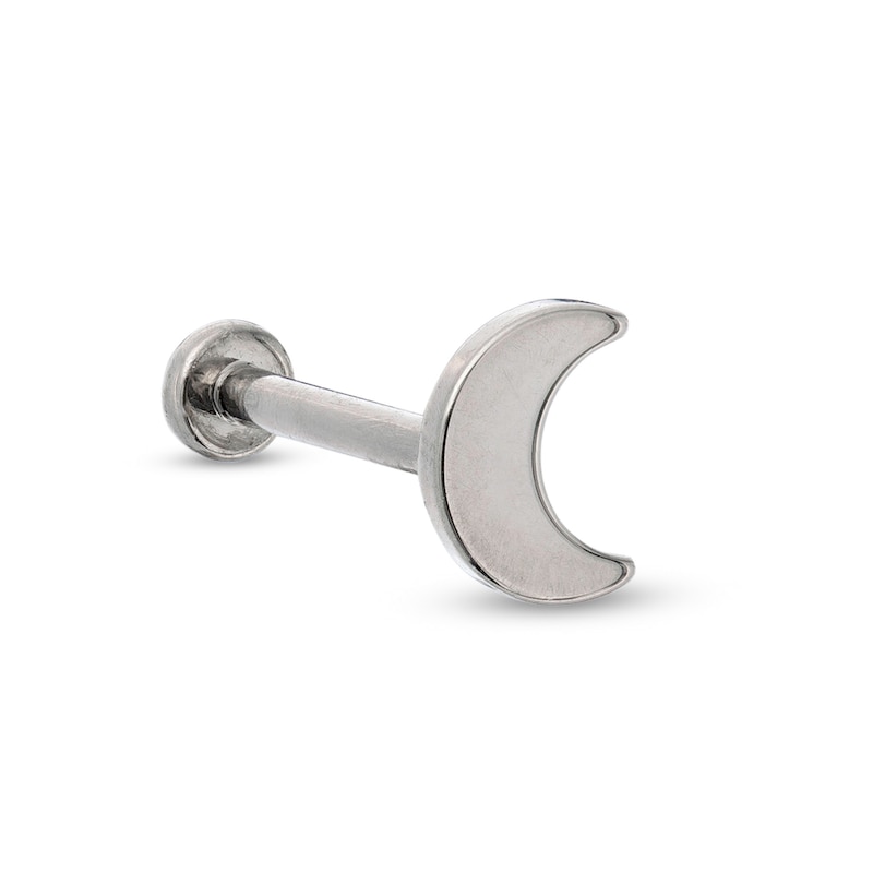 018 Gauge Crescent Moon Cartilage Barbell in Titanium - 5/16"