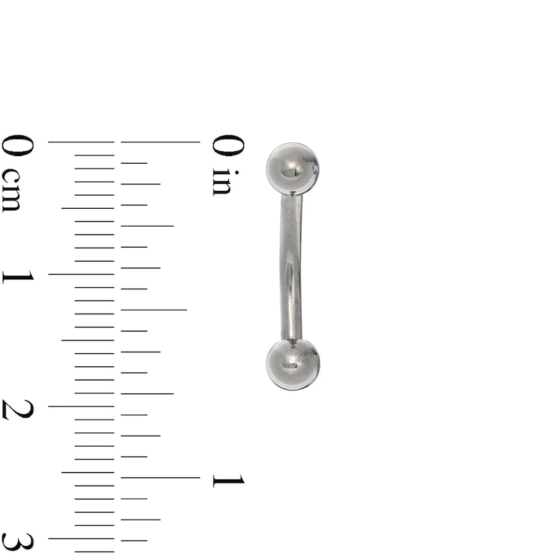 014 Gauge 4mm Ball Belly Button Ring in Titanium - 7/16"