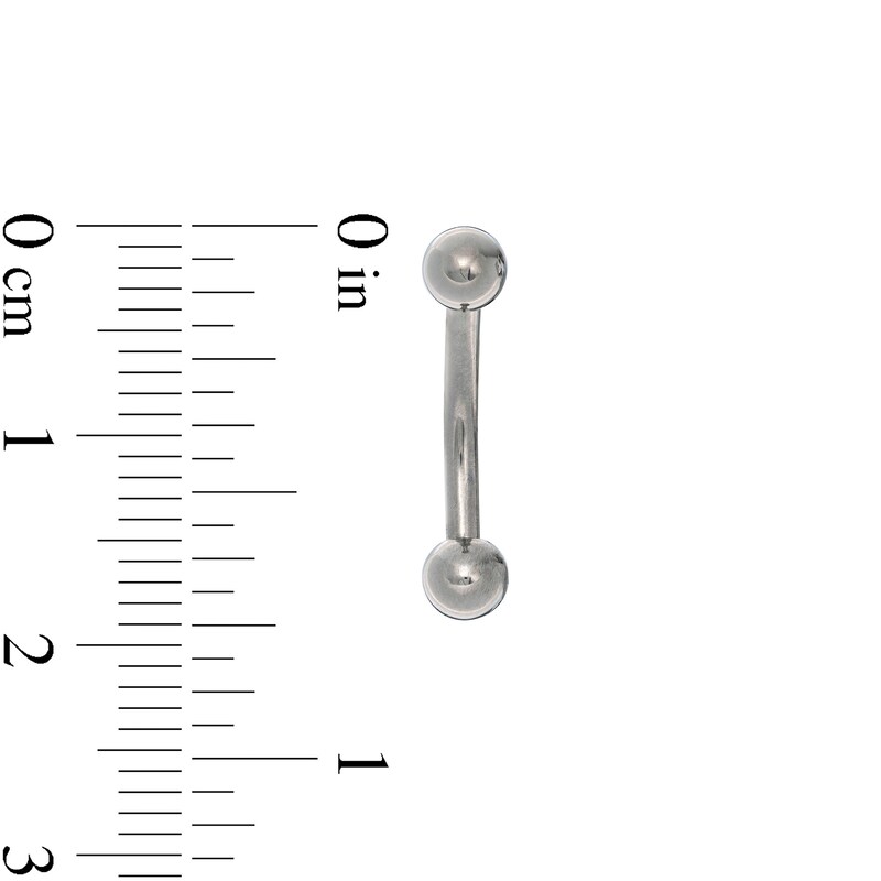 014 Gauge 4mm Ball Belly Button Ring in Titanium - 7/16"
