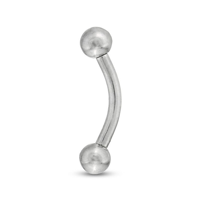 016 Gauge 3mm Ball Curved Barbell in Titanium - 5/16"