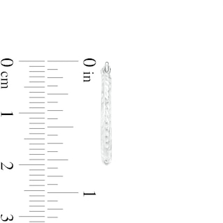 20mm Diamond-Cut Hoop Earrings in 14K Tube Hollow Gold