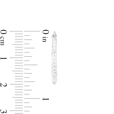 20mm Diamond-Cut Hoop Earrings in 14K Tube Hollow Gold