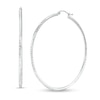 Thumbnail Image 1 of 55mm Diamond-Cut Hoop Earrings in 14K Tube Hollow White Gold