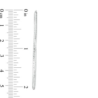 55mm Diamond-Cut Hoop Earrings in 14K Tube Hollow White Gold