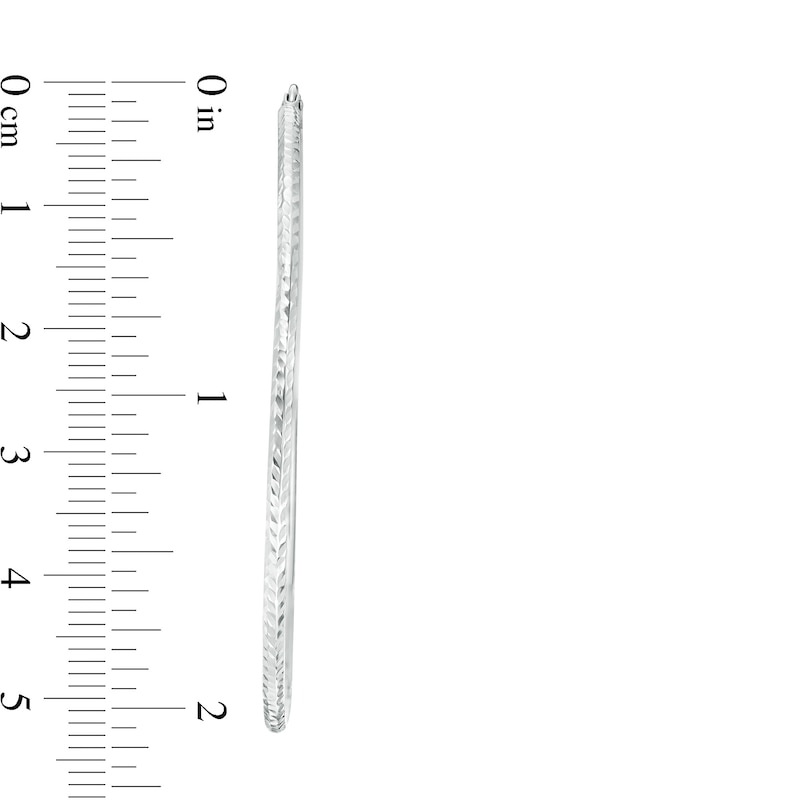 Main Image 2 of 55mm Diamond-Cut Hoop Earrings in 14K Tube Hollow White Gold