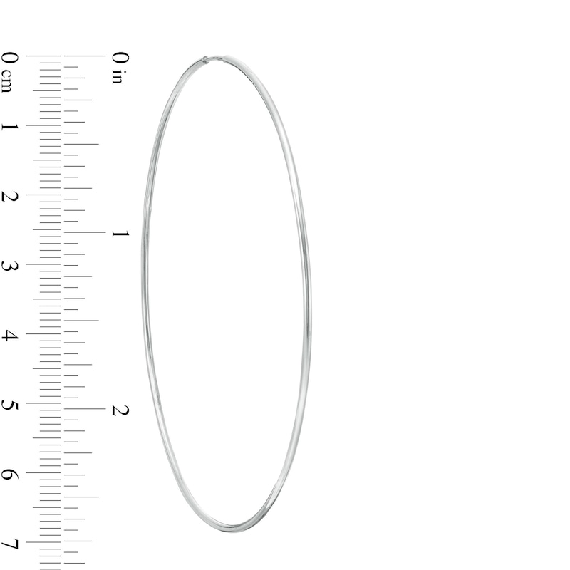 Main Image 2 of 70mm Continuous Tube Hoop Earrings in Hollow Sterling Silver