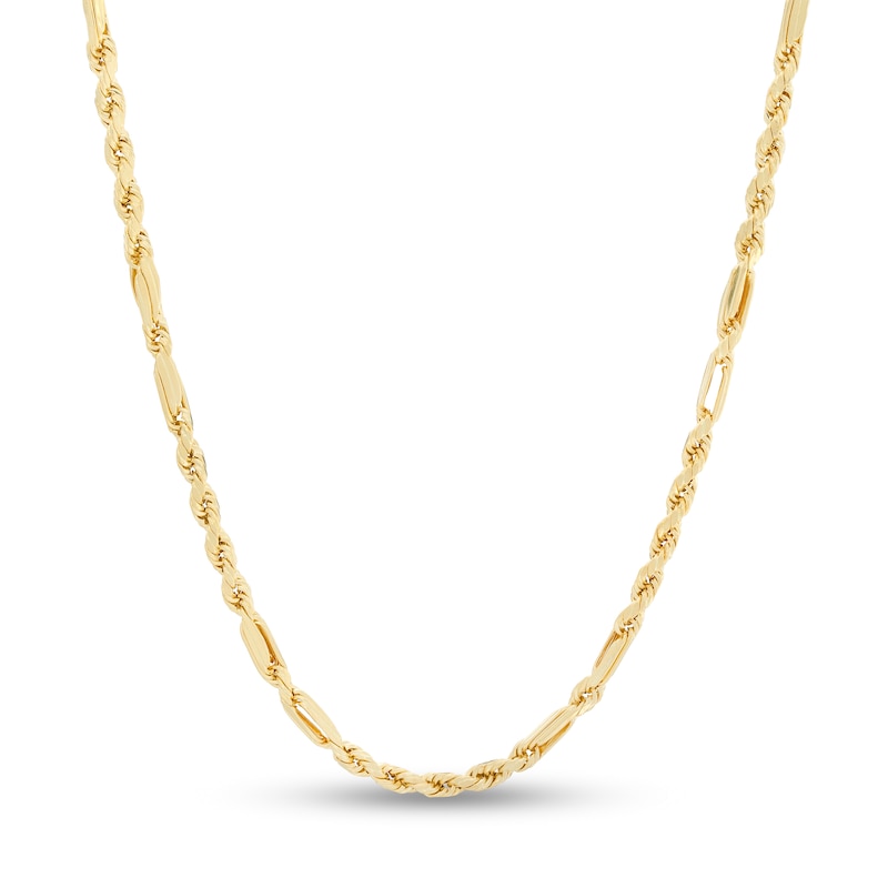 Main Image 1 of 021 Gauge Hollow Figarope Chain Necklace in 10K Gold - 18"