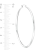 Thumbnail Image 2 of 56mm Tube Hoop Earrings in Hollow Sterling Silver