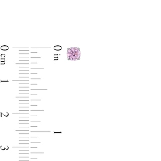 4mm Cubic Zirconia Solitaire Stud Earrings in Solid Sterling Silver