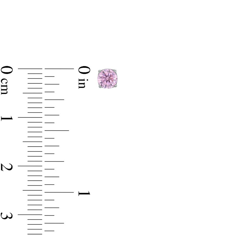 4mm Cubic Zirconia Solitaire Stud Earrings in Solid Sterling Silver