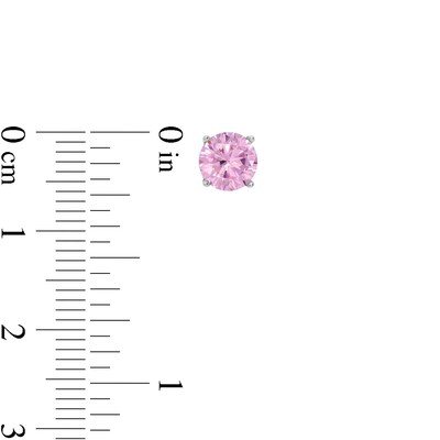 6mm Cubic Zirconia Solitaire Stud Earrings in Sterling Silver