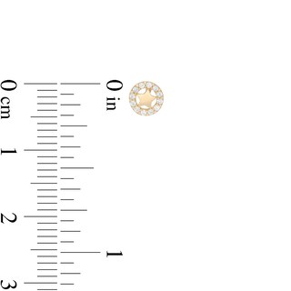 Child's Cubic Zirconia Frame Star Stud Earrings in 10K Gold
