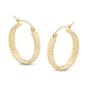 Thumbnail Image 0 of 20mm Diamond-Cut Hoop Earrings in 14K Tube Hollow Gold