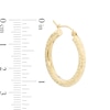 Thumbnail Image 1 of 25mm Diamond-Cut Hoop Earrings in 14K Tube Hollow Gold