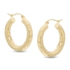 Thumbnail Image 0 of 25mm Diamond- Cut Hoop Earrings in 14K Tube Hollow Gold