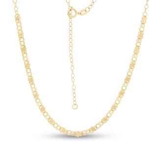 Star and Oval Choker Necklace in 10K Gold - 16"