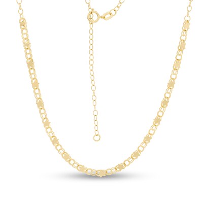 Star and Oval Choker Necklace in 10K Gold - 16"