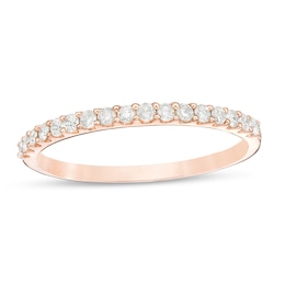1/4 CT. T.W. Diamond Wedding Band in 10K Rose Gold