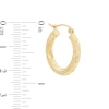 Thumbnail Image 2 of 20mm Diamond-Cut Hoop Earrings in 14K Tube Hollow Gold