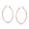 Thumbnail Image 1 of 30mm Diamond- Cut Hoop Earrings in 14K Tube Hollow Rose Gold