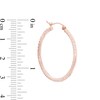 Thumbnail Image 2 of 30mm Diamond- Cut Hoop Earrings in 14K Tube Hollow Rose Gold
