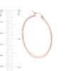 Thumbnail Image 2 of 40mm Diamond-Cut Earrings in 14K Tube Hollow Rose Gold