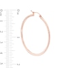 Thumbnail Image 1 of 40mm Diamond-Cut Earrings in 14K Tube Hollow Rose Gold